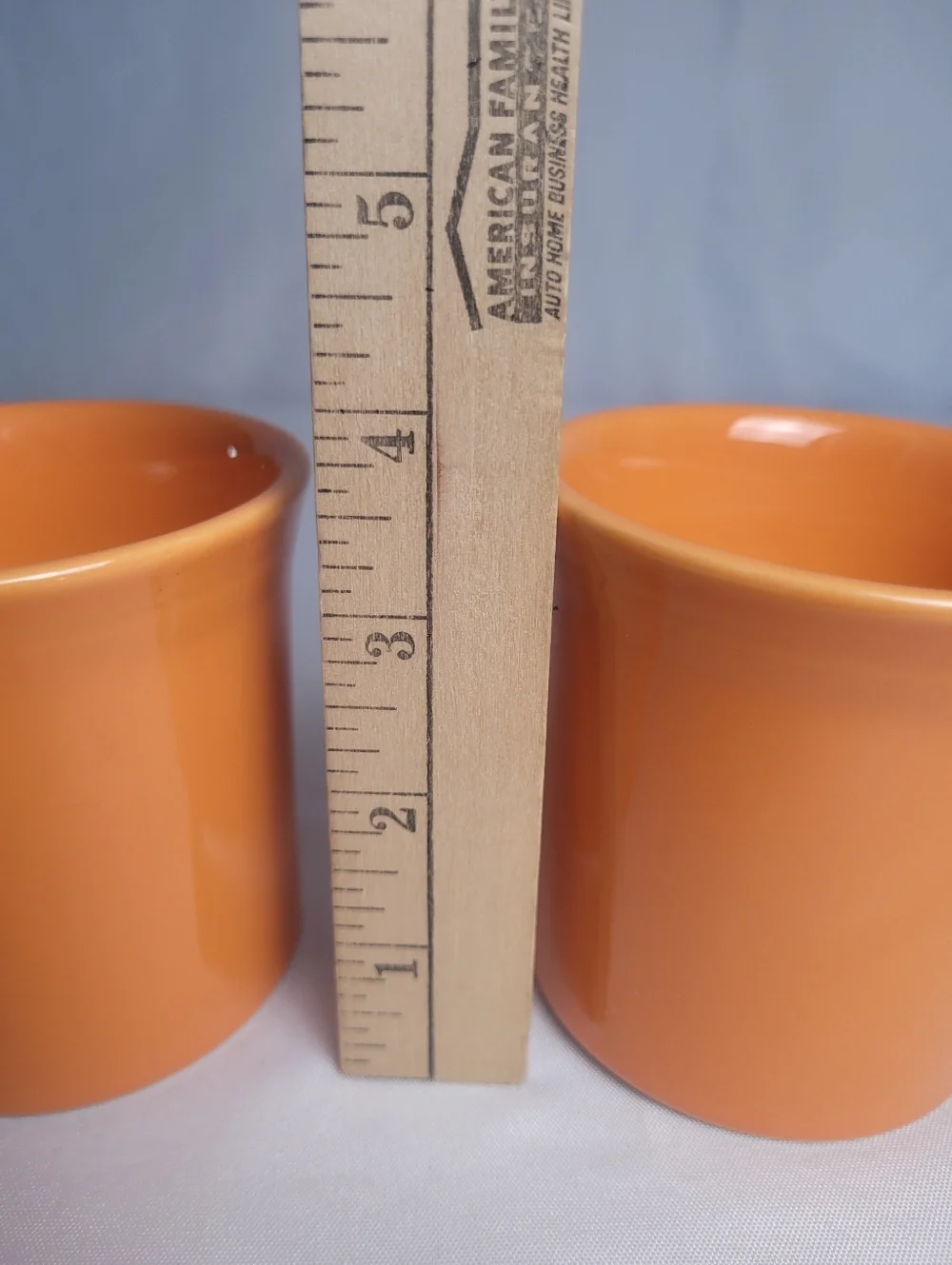 Fiestaware Lot Of 2 Tangerine Orange Coffee Mugs Homer Laughlin